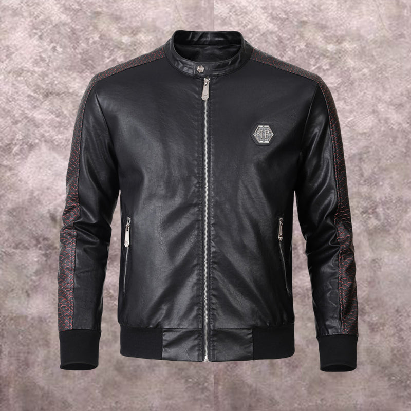 New-PP 6979 Padded leather jacket