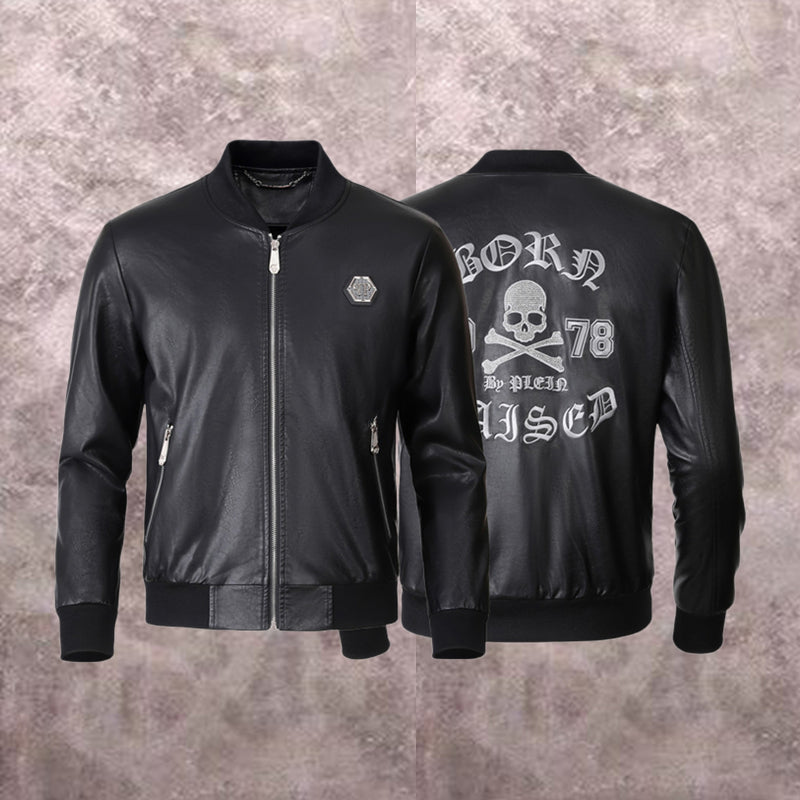 New-PP 6978 Padded leather jacket