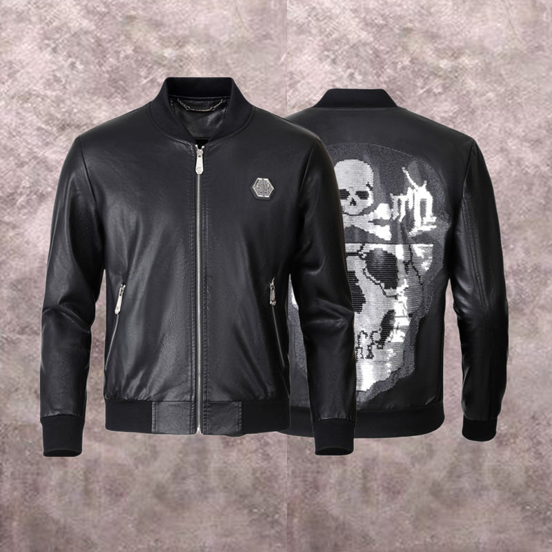 New-PP 6977 Padded leather jacket