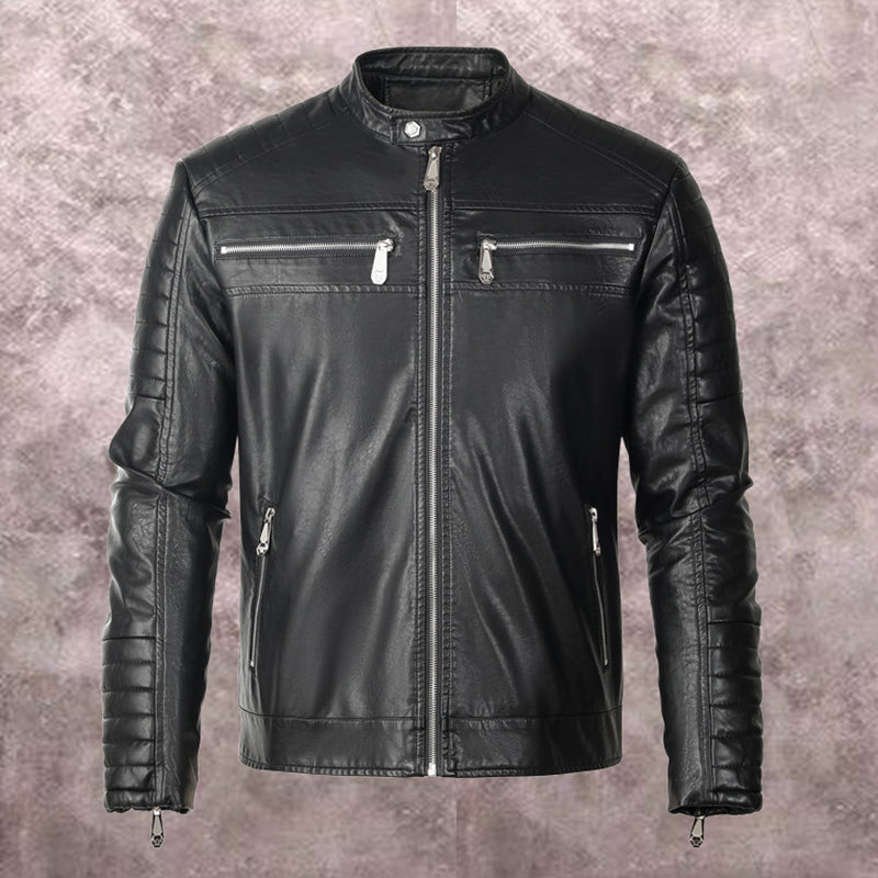 New-PP 6981 Padded leather jacket