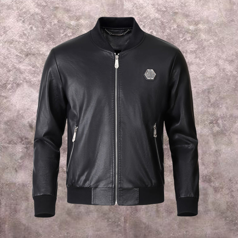 New-PP 6978 Padded leather jacket