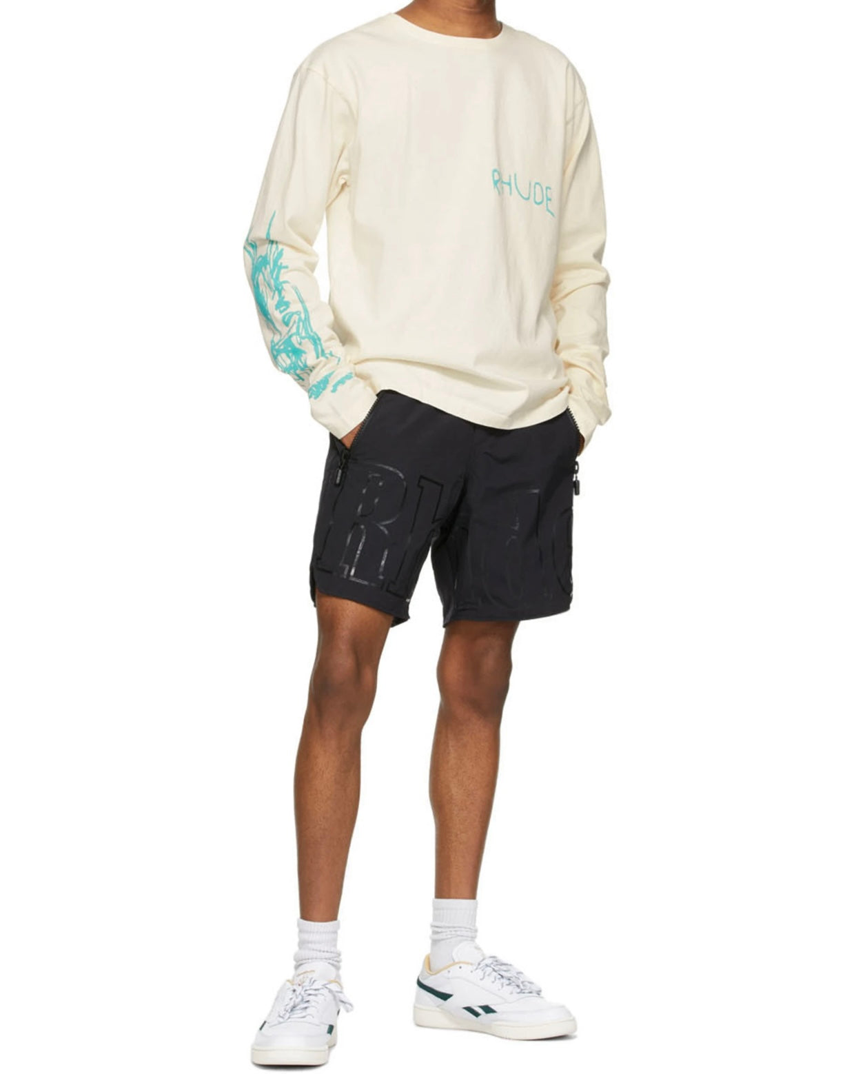 New-RHUDE print shorts