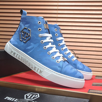 New-PP High top Leather shoes