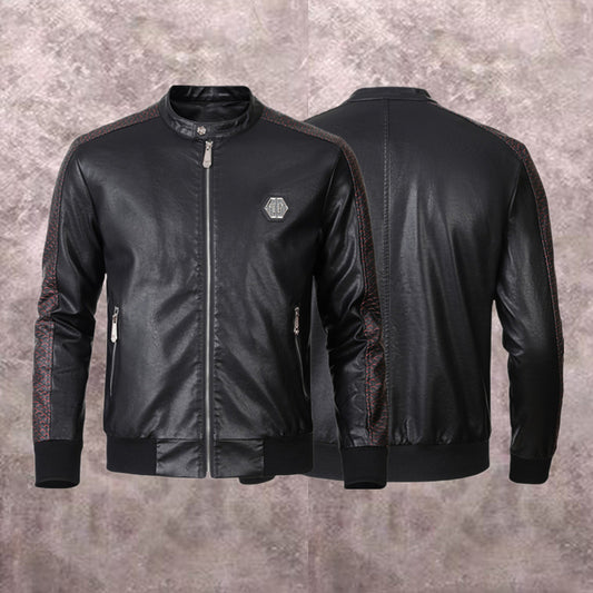 New-PP 6979 Padded leather jacket
