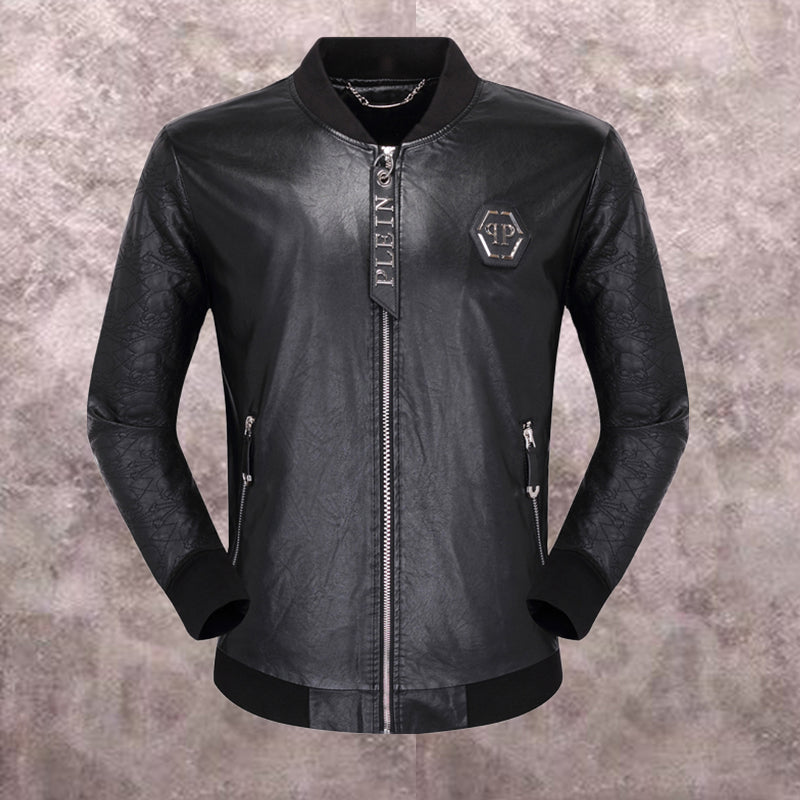 New-PP 6948 Padded leather jacket