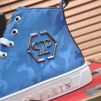 New-PP High top Leather shoes