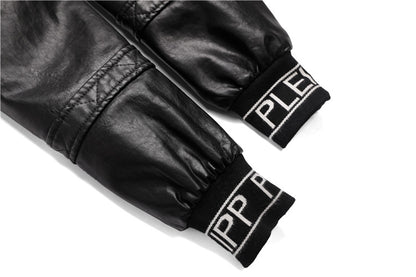 New-PP Padded leather jacket