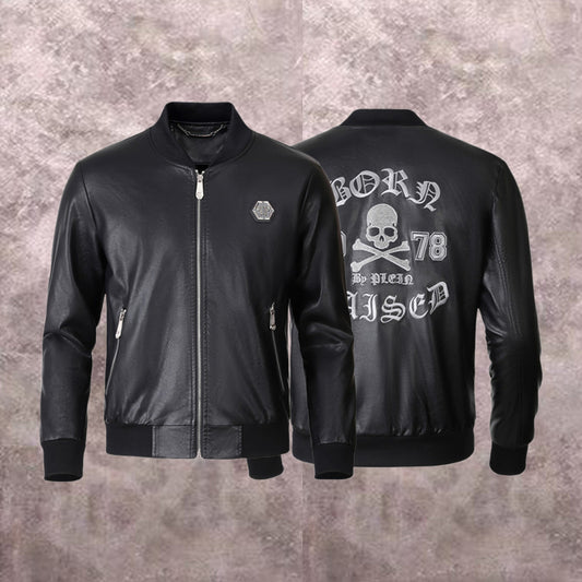 New-PP 6978 Padded leather jacket