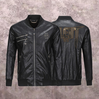 New-PP  Padded leather jacket