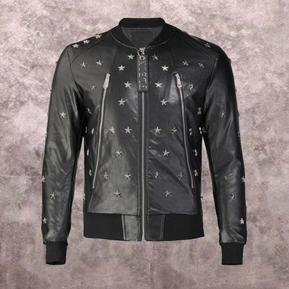 New-PP 6955 leather jacket