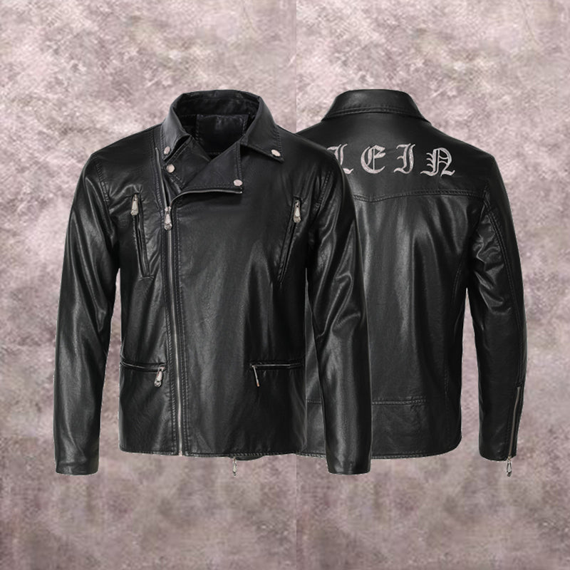 New-PP Padded leather jacket