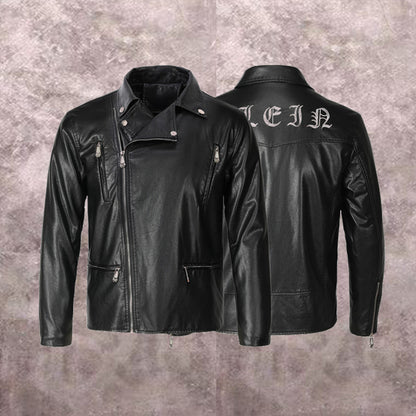 New-PP Padded leather jacket