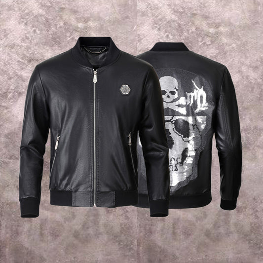New-PP 6977 Padded leather jacket