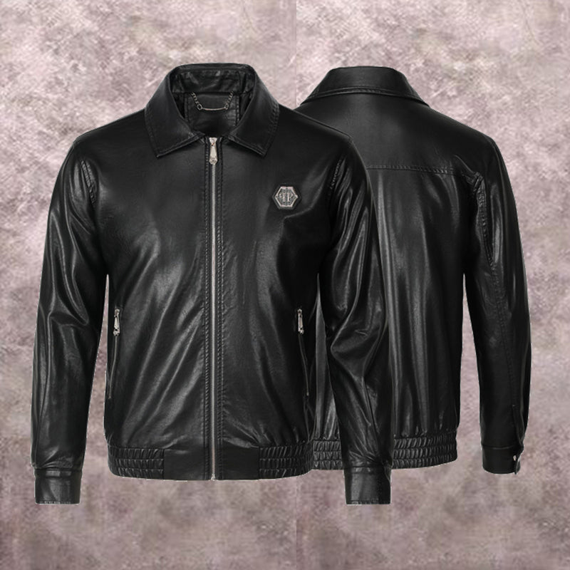 New-PP 6968 Padded leather jacket
