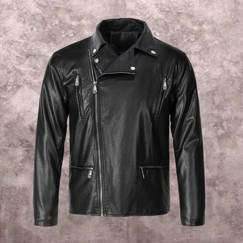 New-PP Padded leather jacket