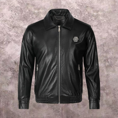 New-PP 6968 Padded leather jacket