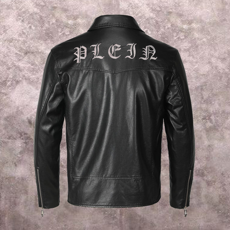 New-PP Padded leather jacket