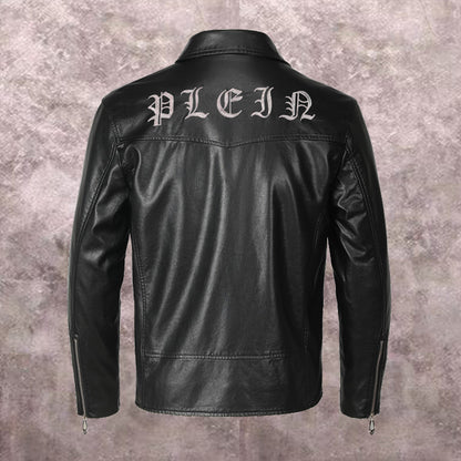 New-PP Padded leather jacket