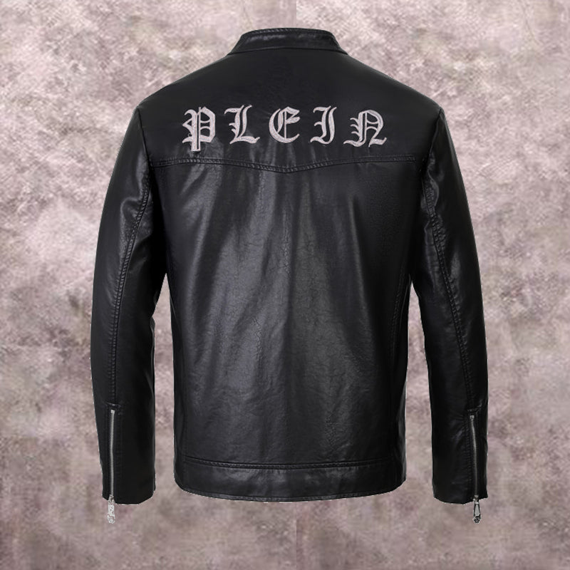 New-PP Padded leather jacket
