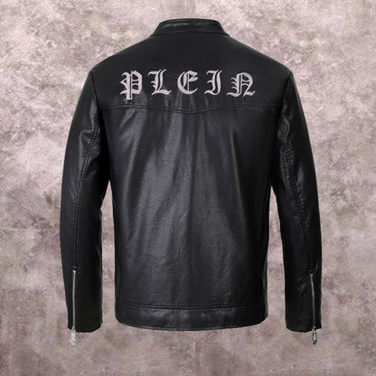 New-PP Padded leather jacket