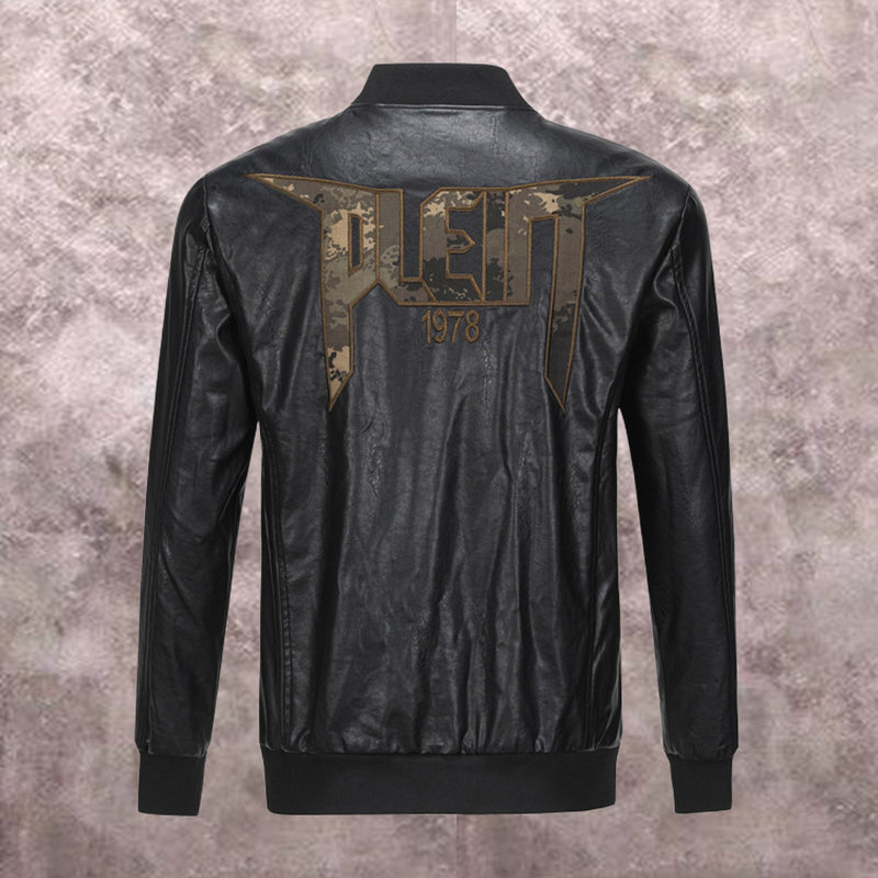 New-PP  Padded leather jacket