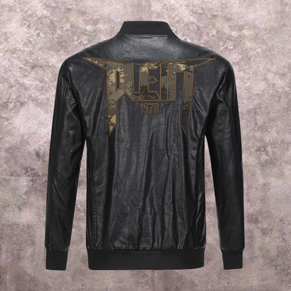 New-PP  Padded leather jacket