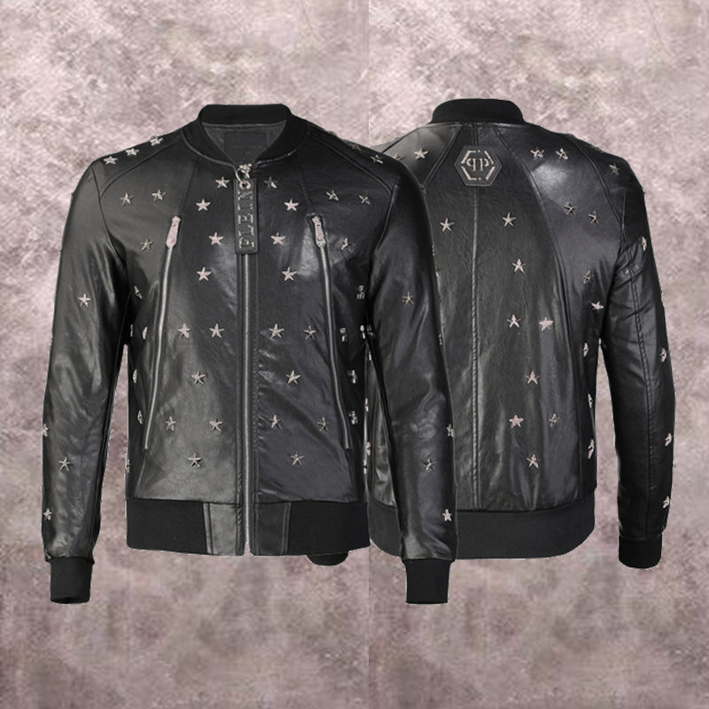 New-PP 6955 leather jacket