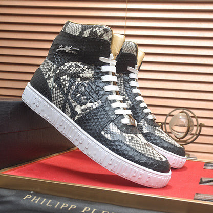 New-PP High-top Leather Shoes