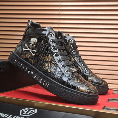 New-PP High top Leather shoes