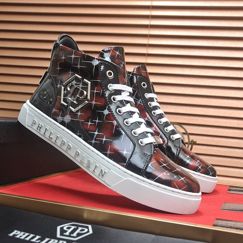 New-PP High top Leather shoes