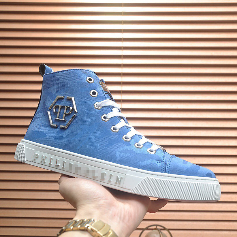 New-PP High top Leather shoes