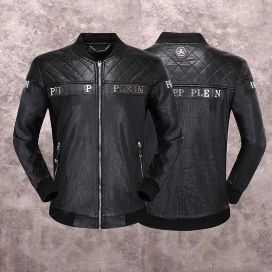 New-PP 6942 Padded leather jacket