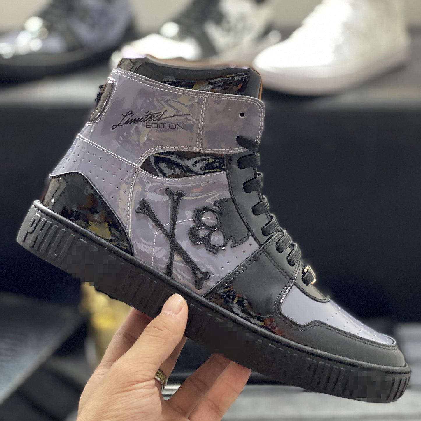 New-PP High-top Leather Shoes