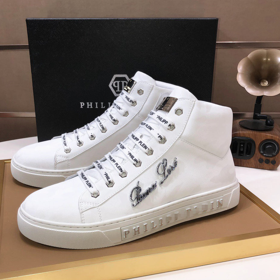 New-PP High Top leather shoes