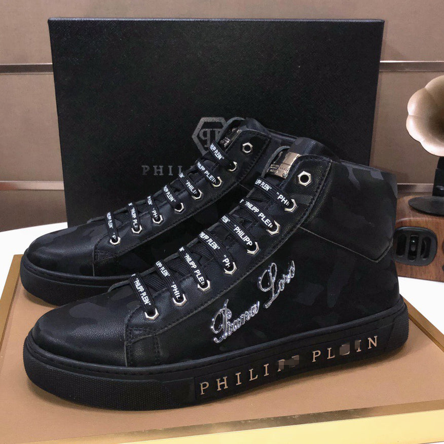 New-PP High Top leather shoes