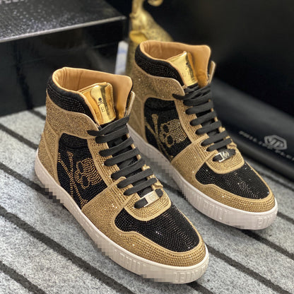 New-PP High-top Leather Shoes