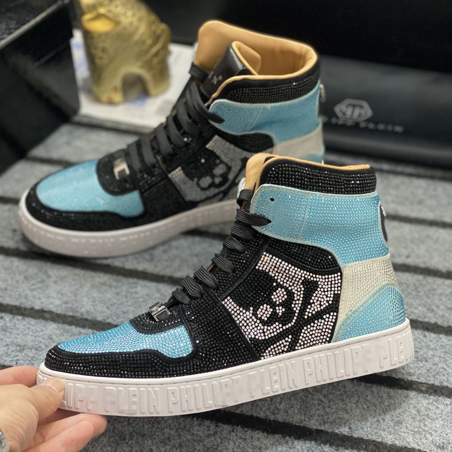 New-PP High-top Leather Shoes