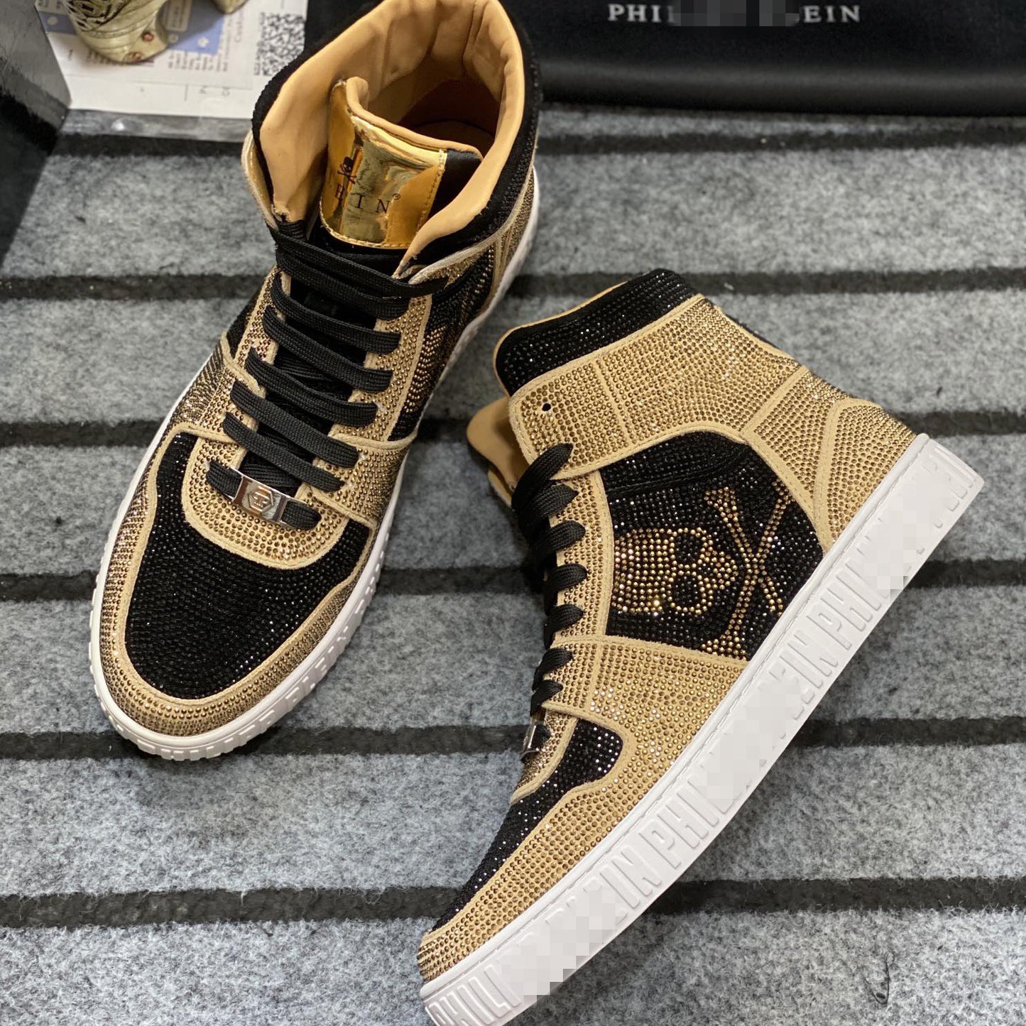 New-PP High-top Leather Shoes