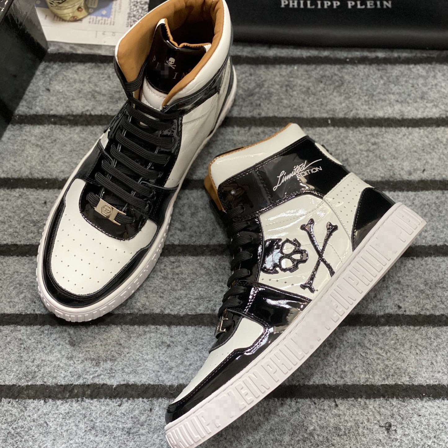 New-PP High-top Leather Shoes