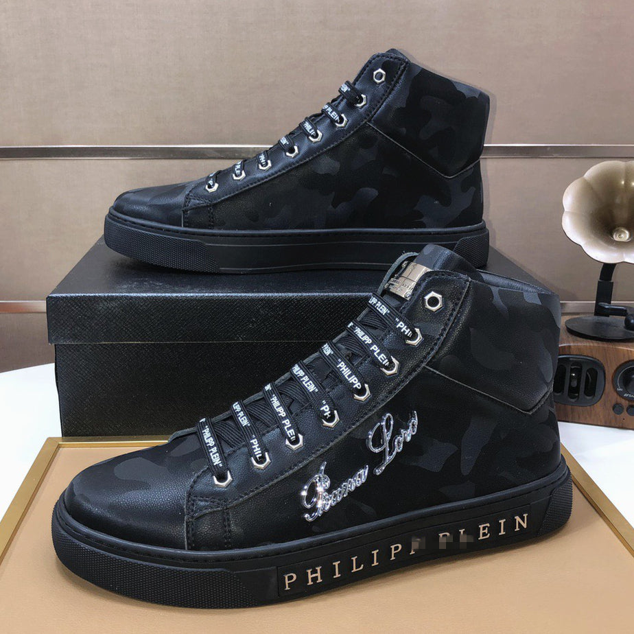 New-PP High Top leather shoes