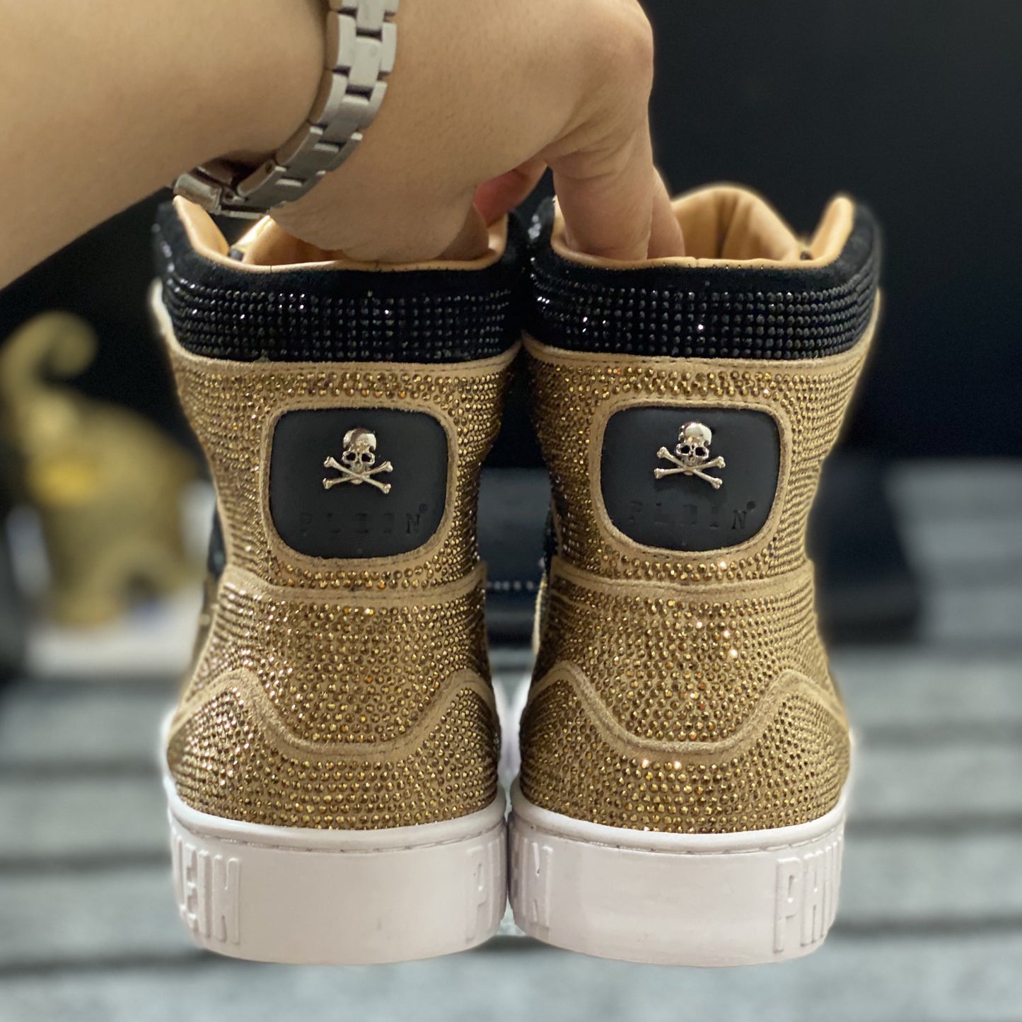 New-PP High-top Leather Shoes