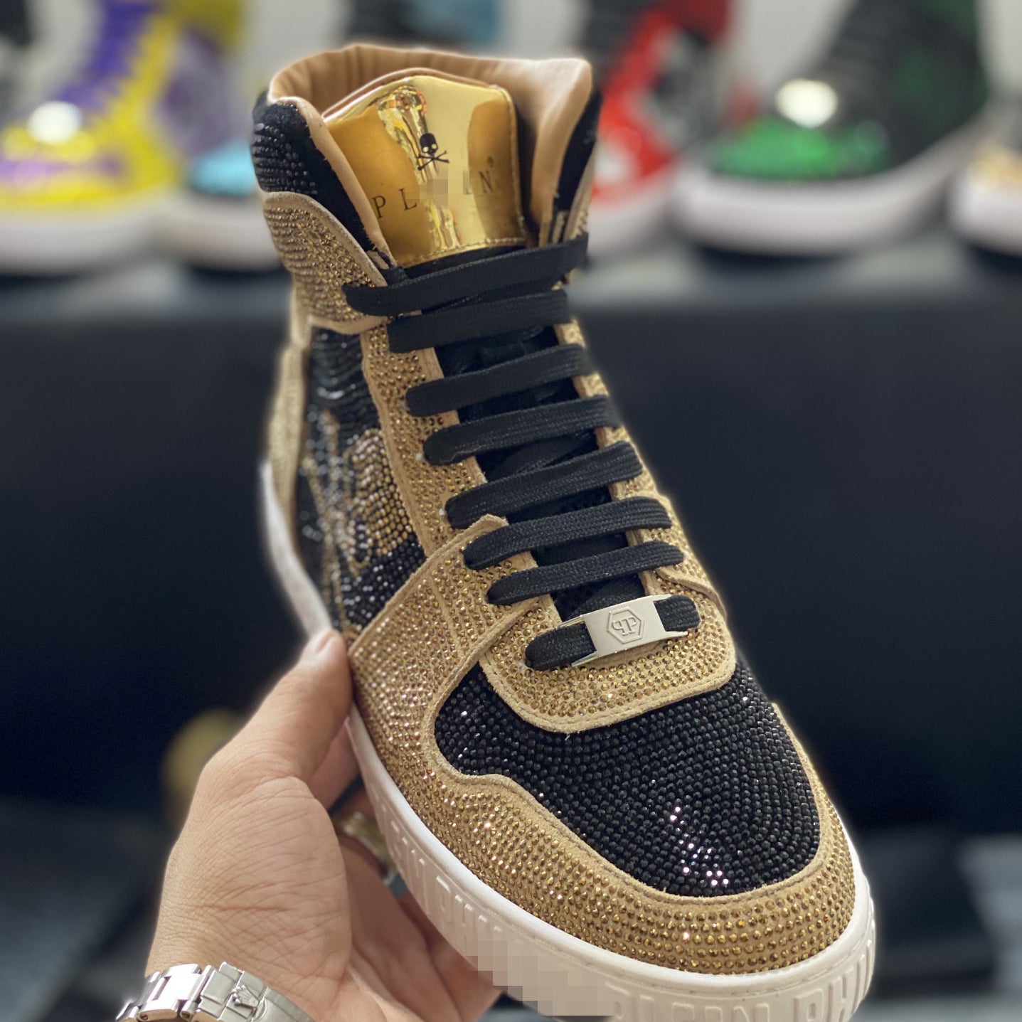 New-PP High-top Leather Shoes