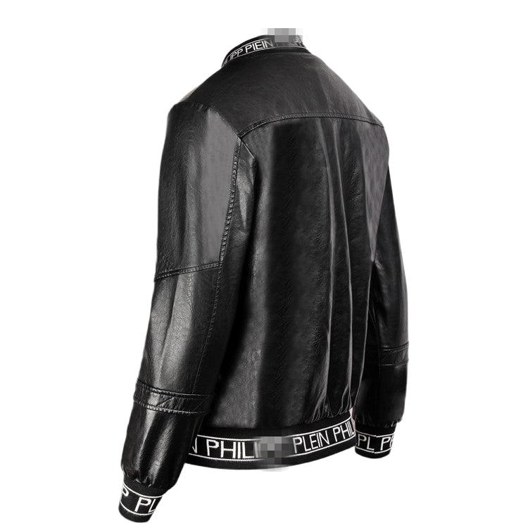 New-PP Padded leather jacket