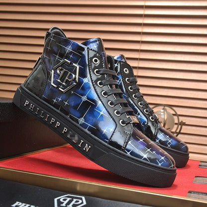New-PP High top Leather shoes