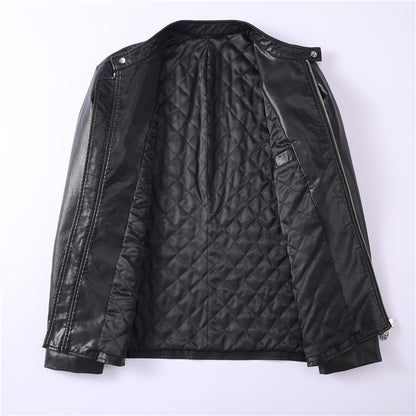 New-PP Padded leather jacket