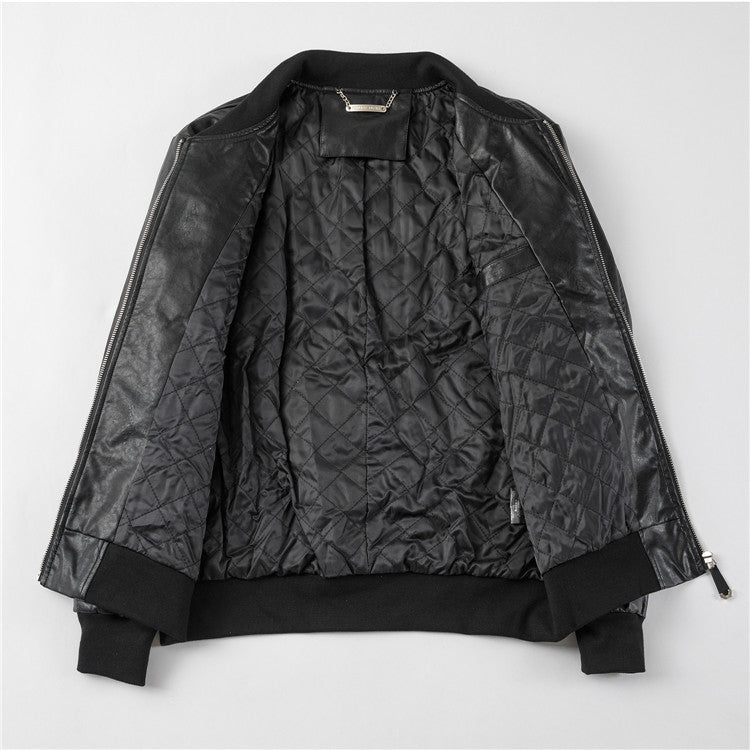 New-PP  Padded leather jacket