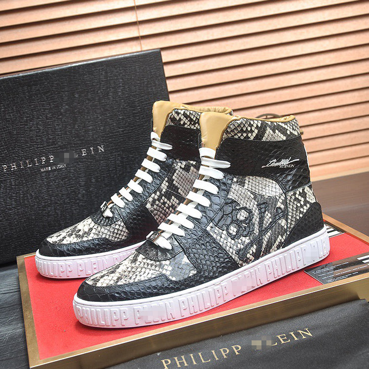 New-PP High-top Leather Shoes