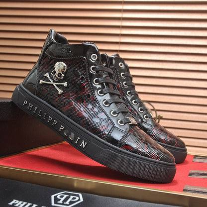 New-PP High top Leather shoes