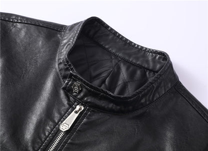 New-PP Padded leather jacket