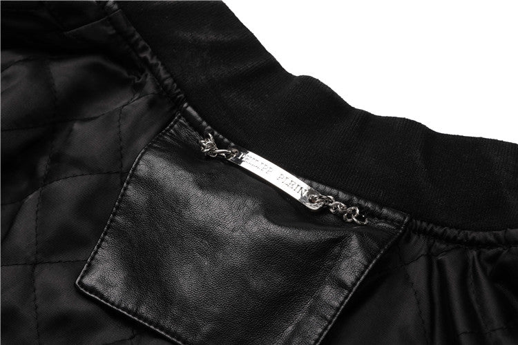 New-PP Padded leather jacket